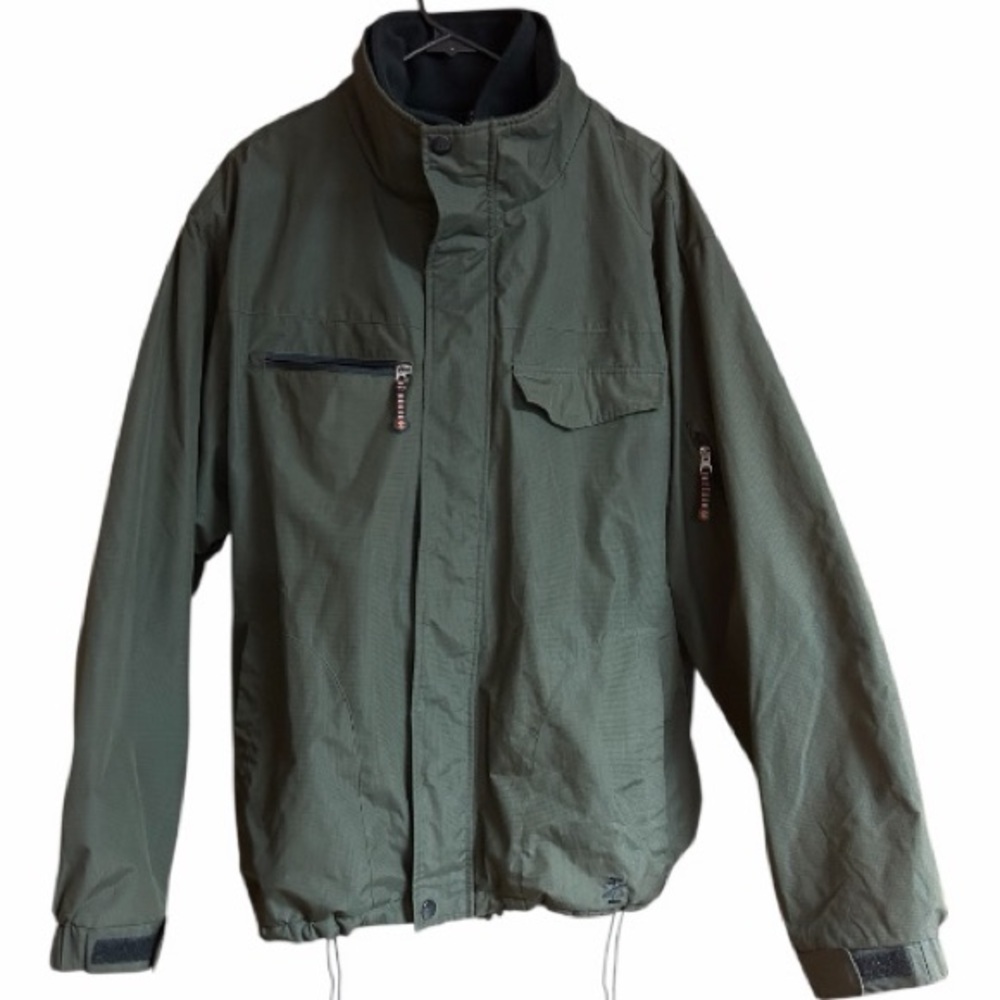 Izod Men’s Waterproof Wind Resistant Jacket/Coat Olive Green